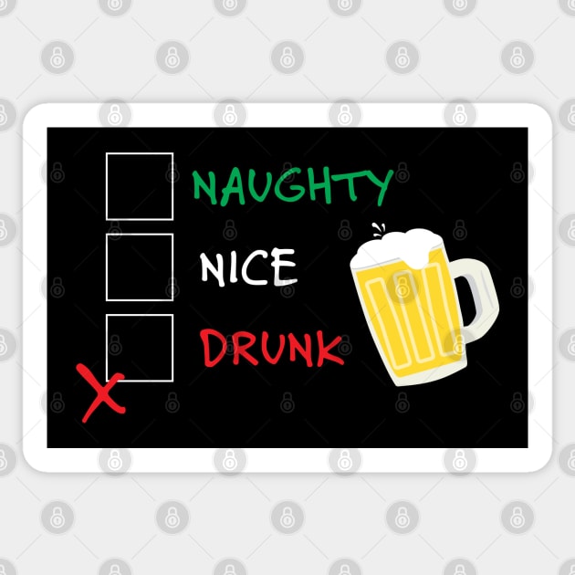 Naughty Nice Drunk Sticker by skauff